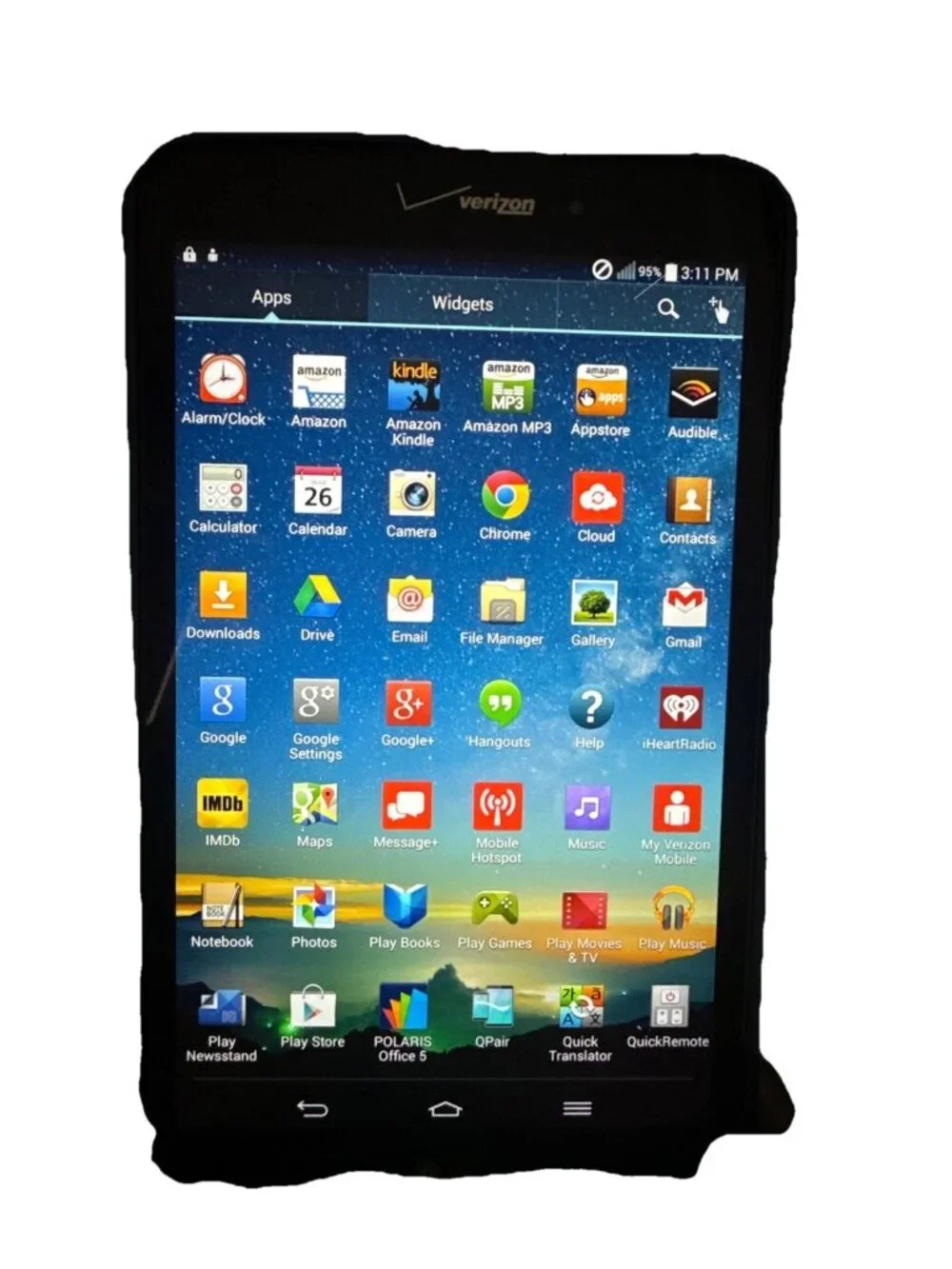 LG-VK810 16gb BLACK (Verizon Unlocked) Tablet + w/Blue Cover READ